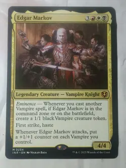MTG English Edgar Markov MINT Normal Mythic Innistrad Remastered + 2 Vamp Tokens - Image 1