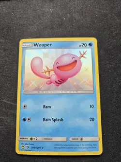 Wooper SV9/SV94 Shiny Holo Rare Hidden Fates: Shiny Vault Pokemon Card - Image 1