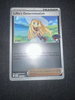 Lillie's Determination 119/132 - Mega Evolution - Pokemon Card - Staff Promo - Image 1