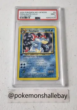 Feraligatr 1st Edition 4/111 - Neo Genesis *PSA 9 - MINT* Holo Rare Pokemon Card - Image 1