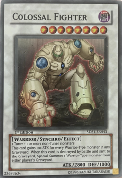 Colossal Fighter - 1st Edition 5DS1-EN043 SUPER RARE 1st Edition YuGiOh TCG Card - Image 1