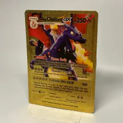 Pokemon Shining Charizard GX 2019 Gold Metal Custom Card Collectible TCG - Image 1