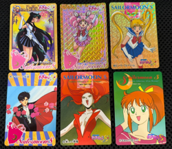 Sailor Moon Cards TCG Sailor Moon Pluto Jupiter Chibi Moon Japan Bandai 1995 - Image 1