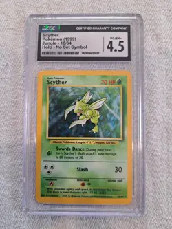 CGC 4.5 Scyther 1999 Jungle Holo NO SET SYMBOL ERROR 10/64 Pokemon Card Slab - Image 1