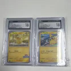 Pokemon TCG CGC 10 Pikachu Black Star Promos #190 & #214 Card Lot 2024 - Image 1