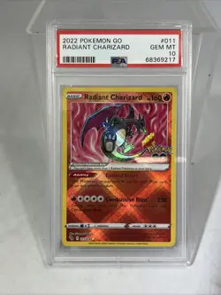 Pokemon Go Radiant Charizard Holo Card 011/078 PSA 10 Gem MT English #ML - Image 1