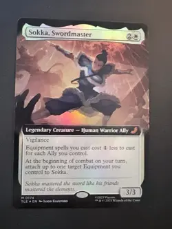 FOIL - MTG Sokka, Swordmaster (Extended Art) #174 - Avatar: The Last Airbender - Image 1