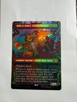 MTG Teenage Mutant Ninja Turtles Raph & Mikey, Troublemakers Showcase 0250 Foil - Image 1