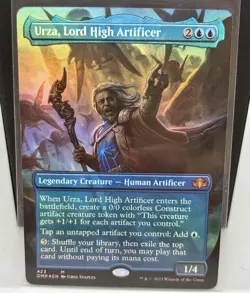 Urza, Lord High Artificer Foil Extended Art Dominaria Remastered NM MTG - Image 1