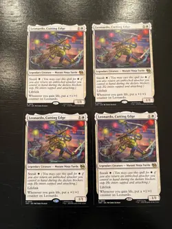 Leonardo, Cutting Edge X4X NM/M Teenage Mutant Ninja Turtles TMT Magic MTG - Image 1