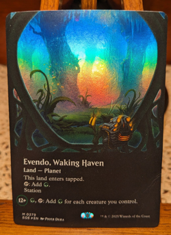 MTG Evendo, Waking Haven (Borderless) (279) -Foil *Damaged* - Edge of Eternities - Image 1