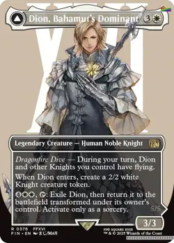 Dion, Bahamut's Dominant (Borderless) [FIN - 376] - NM [Foil] TCG MTG - Image 1