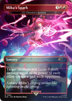 Chandra's Ignition "Miku's Spark" - Rainbow Foil Extended Art SLD NM MTG - Image 1