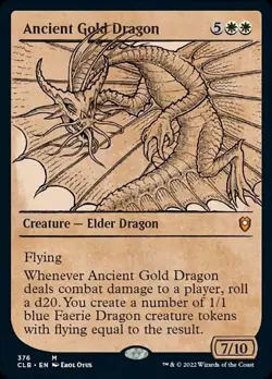 Ancient Gold Dragon (Showcase) [Commander Legends: Battle for Baldur's Gate] Li - Image 1