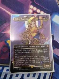 Celes, Rune Knight (Borderless) (Surge Foil) Commander: Final Fantasy Foil - Image 1