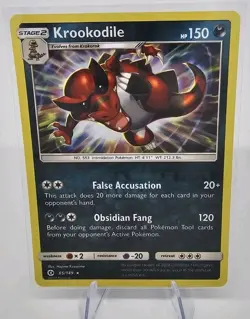 Krookodile Holo Card 85/149 Sun and Moon Base Set Pokemon - Image 1