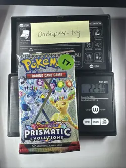 22.50g Prismatic Evolutions Pokemon Booster Pack New Sealed - Image 1