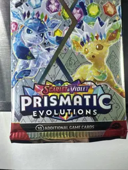 22.50g Prismatic Evolutions Pokemon Booster Pack New Sealed - Image 2