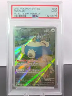 Pokemon TCG Snorlax #051 S&V 151black Star Promo PSA 9 - Image 1