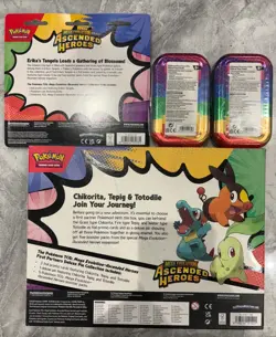 Pokemon TCG Ascended Heroes2-Pack Blister Bundle & 2 mini tins & pin collection - Image 3