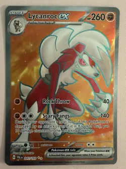 POKEMON TCG Lycanroc ex 241/193 Sv02: Paldea Evolved Holo - Image 1