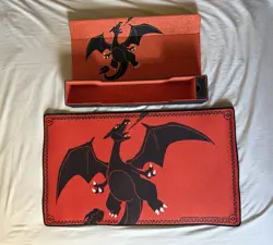 Pokemon TCG Scorching Charizard Playmat And Box With Full Art Cards RARE - Image 1
