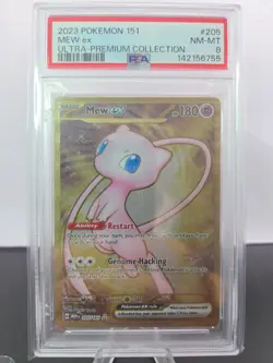 2023 POKEMON MEW EN-151 HYPER RARE #205 MEW EX PSA 8 - Image 1
