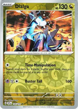 Pokemon SV08 Surging Sparks Dialga 135/191 Reverse Holo - Image 1