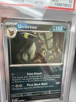 2025 POKEMON PRE EN-PRISMATIC EVOLUTIONS MASTER BALL REVERSE HOLO UMBREON PSA 10 - Image 5