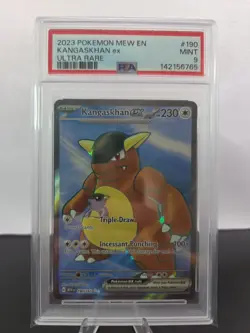 Pokemon 2023 Mew En 151 Ultra Rare KANGASKHAN EX #190 PSA 9 Mint RARE - Image 1