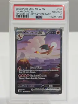 2023 POKEMON MEW EN-151 SPECIAL ILLUSTRATION RARE #199 CHARIZARD EX PSA 10 - Image 1