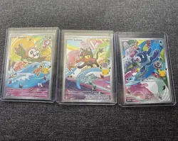 Pokemon TCG First Partner Illustration Collection Series 1 Alola Starters - Image 1