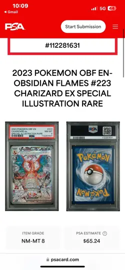 2023 POKEMON OBF EN-OBSIDIAN FLAMES #223 CHARIZARD EX SPECIAL ILLUSTRATION RARE - Image 1