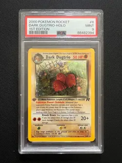 Pokemon Dark Dugtrio 6/82 Team Rocket Holo 1st Edition PSA 9 - Image 1