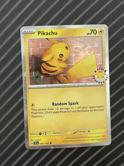 Pikachu 051/162 - Pokemon Day 2026 - Near Mint - Cosmos Holo - Image 1