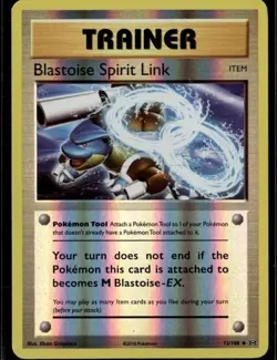 Blastoise Spirit Link Uncommon XY Evolutions 73/108 Tool Reverse Holo Pokemon Ca - Image 1