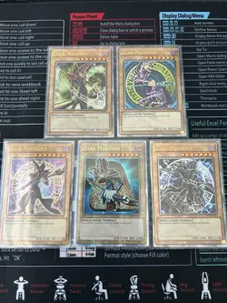 Yu-Gi-Oh Dark Magician Quarter Century Secret Rare Set Alt Art Magician Girl - Image 1