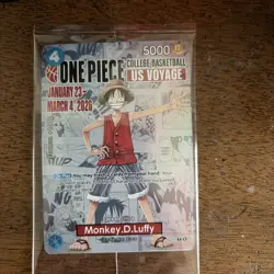 Bandai One Piece Card Game Monkey.D.Luffy US Voyage Promo Holo - Image 1