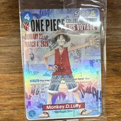 Bandai Namco One Piece CCG Monkey D. Luffy US Voyage Promo Holo Card - Image 3
