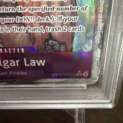 2024 ONE PIECE OP07-500 YEARS IN THE FUTURE TREASURE RARE TRAFALGAR LAW PSA 10 - Image 2