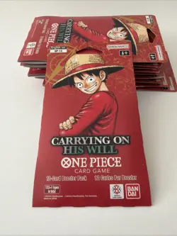 One Piece TCG OP-13 Carrying On His Will Sleeved Booster Pack Lot of 10 SEALED - Image 1