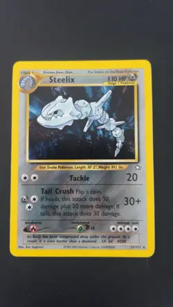 Pokemon TCG Steelix Neo Genesis Holo Rare Card 15/111 LP - Image 1