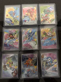 Pokemon 2026 First Partner Illustration Collection Series 1 Promo Set 9 Cards - Image 1