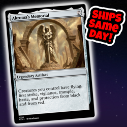 Akroma's Memorial - Custom Art Magic: The Gathering Playtest Card - Commander - Image 1