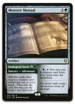 Monster Manual #242 (NM) Baldur's Gate CLB Magic MTG - Image 1