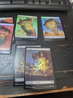 Lot Of 8 Land Lot TMNT Magic The Gathering NM Swamp Forest Island FOIL Mountain - Image 3