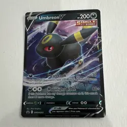 Umbreon V SWSH203 Single Strike Promo Basic 200 HP Holo Pokemon Card - Image 1