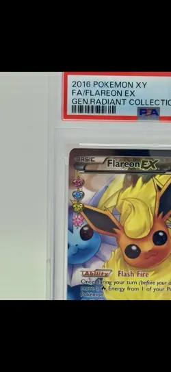 2016 POKEMON XY GENERATIONS RADIANT COLLECTION RC28 FULL ART/FLAREON EX - Image 3