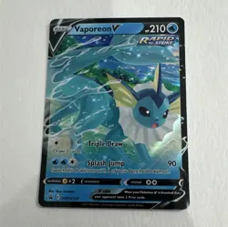 Vaporeon V SWSH150 Sword & Shield Promo Rapid Strike Holo Pokemon TCG Card - Image 1