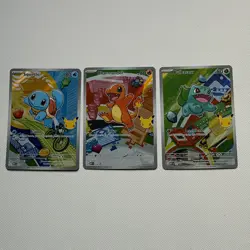 Pokemon TCG First Partner Illustration Collection Series 1 Kanto GEN 1 Starters - Image 1